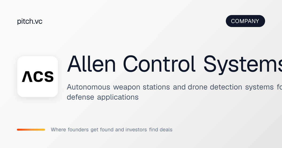 Allen Control Systems — Pitch
