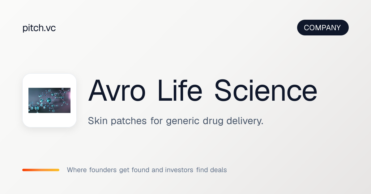 Avro Life Science — Pitch