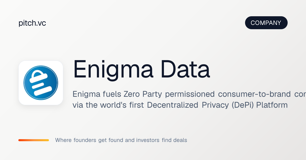 Enigma Data — Pitch