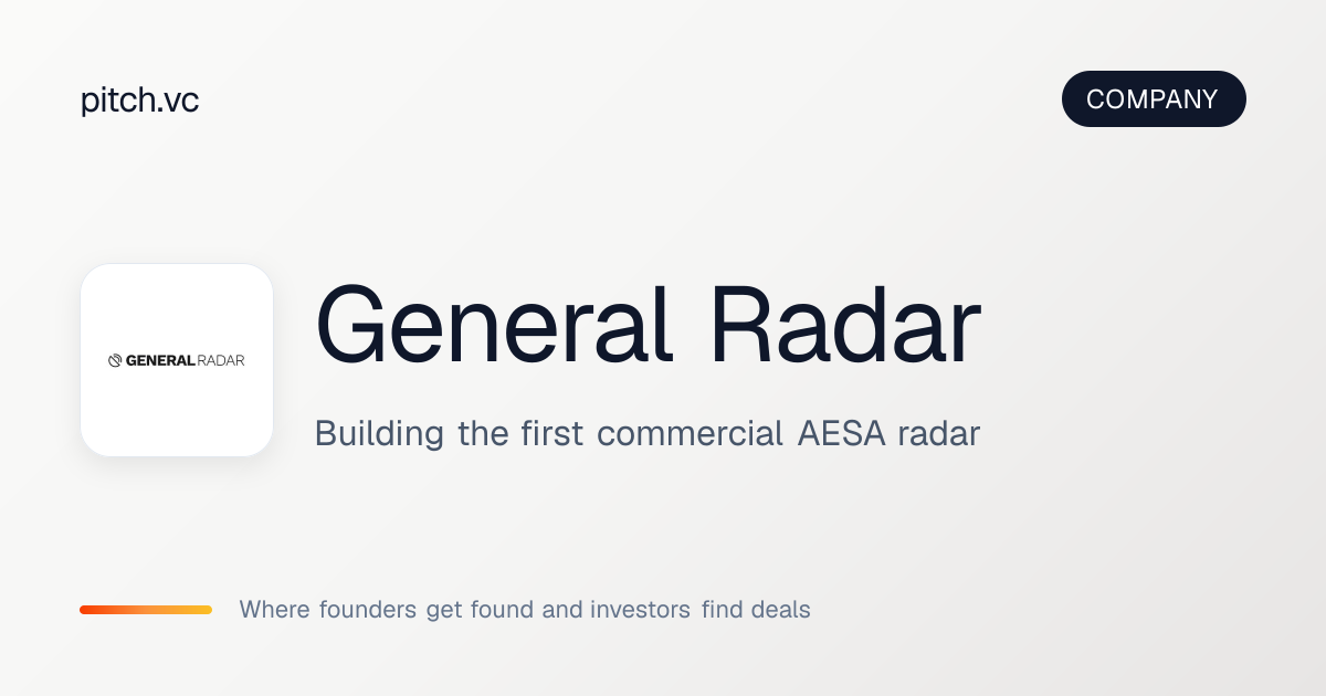 General Radar — Pitch