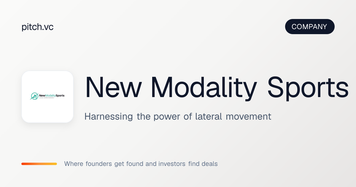 New Modality Sports Inc — Pitch