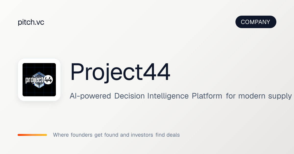 Project44 — Pitch