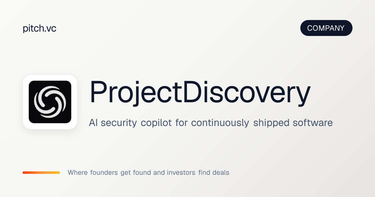 ProjectDiscovery — Pitch