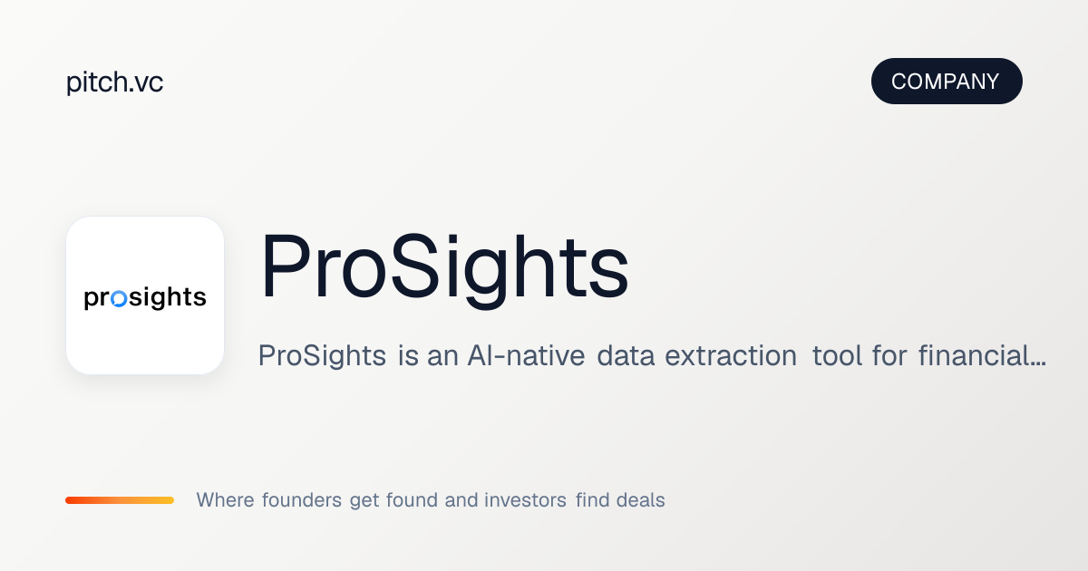 ProSights — Pitch