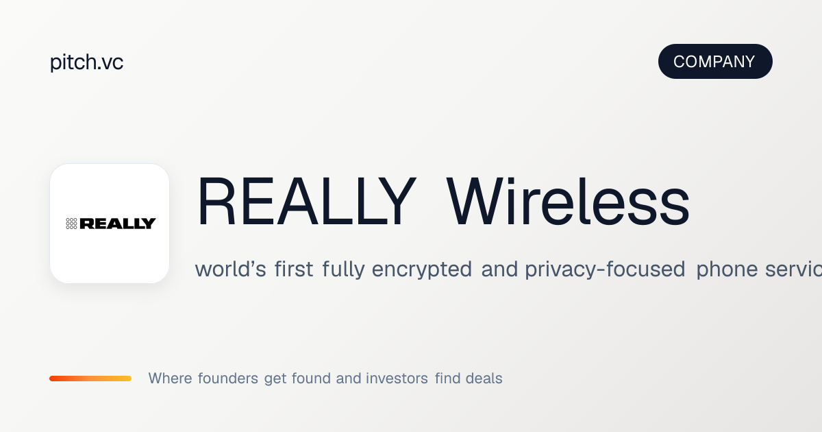 REALLY Wireless — Pitch