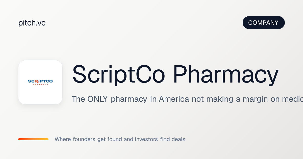 ScriptCo Pharmacy — Pitch