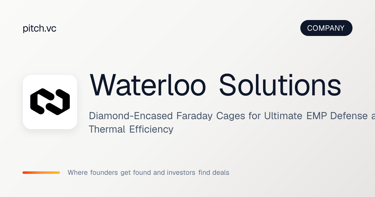 Waterloo Solutions — Pitch