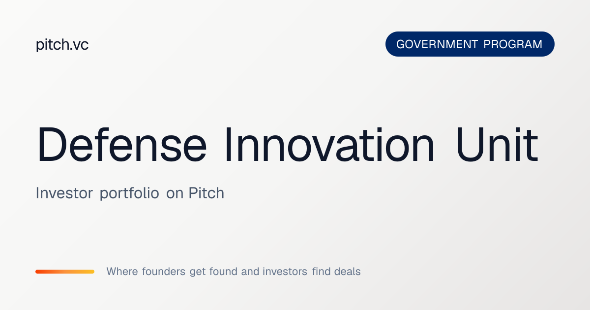Defense Innovation Unit - Pitch
